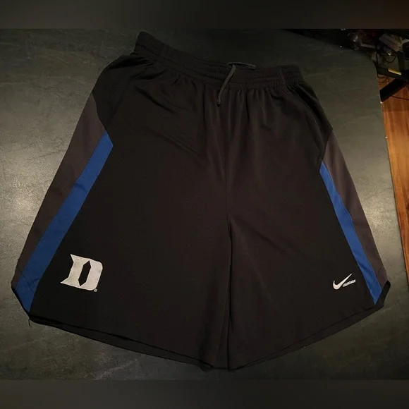 Nike Duke Lacrosse Black Athletic Shorts - Picture 9 of 10